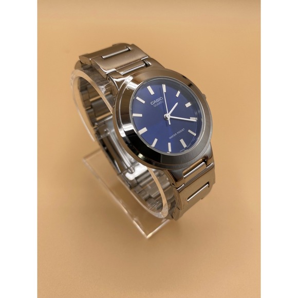 Casio Other - Casio MTP-1164 Watch Quartz Japan Movt Blue Silver Tone Metal Band Water Resist